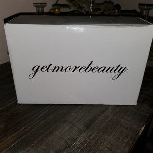 Red Shoes Party Holiday "Get More Beauty" Sz 8 Heels Vtg New